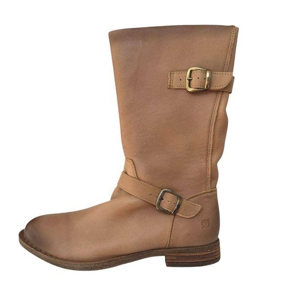 Blondo Shoes - Blondo Delano Rugged Tan Leather Buckle Boots – Sz 9.5M